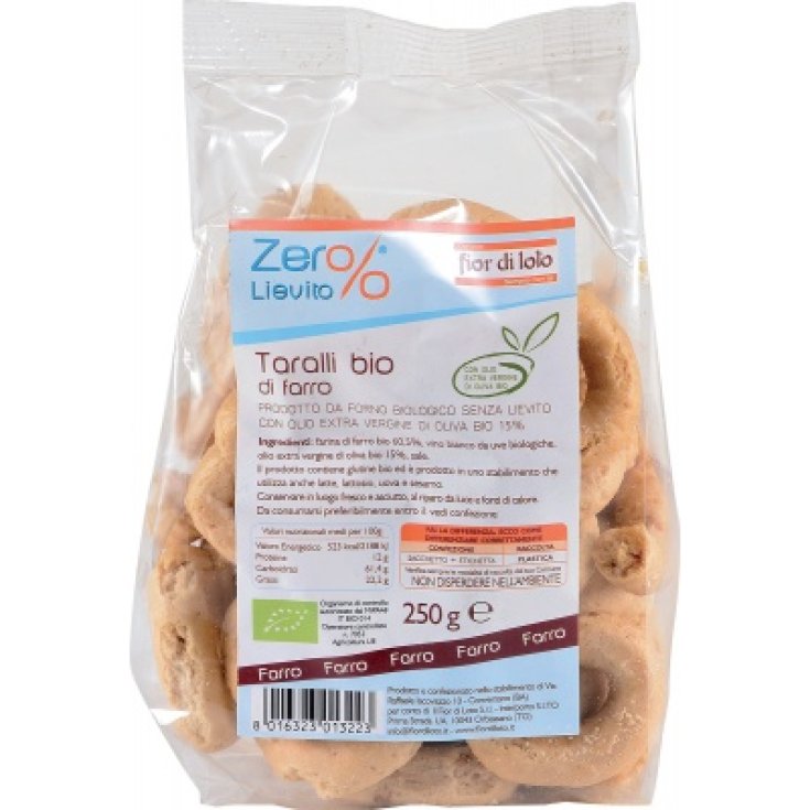 Fior di Loto Taralli Farro mit Bio-Olivenöl extra vergine 250g