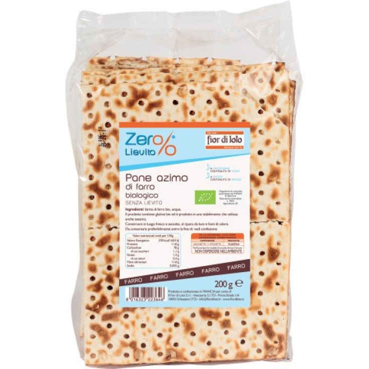 Fior Di Loto Zero% Gluten Bio ungesäuertes Dinkelbrot 200g