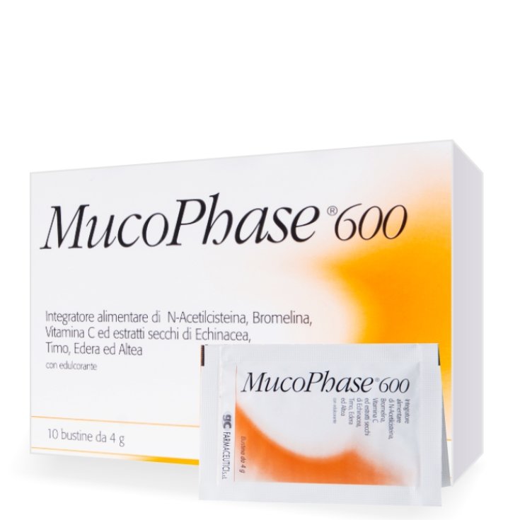 GCFarmaceutici Mucophase 600 Nahrungsergänzungsmittel 10 Beutel