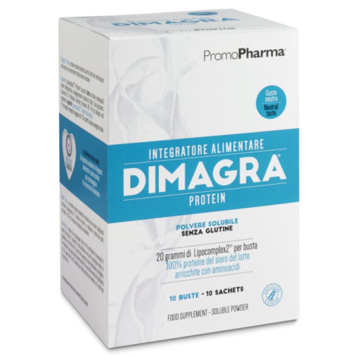 Promopharma Dimagra Protein Nahrungsergänzungsmittel Kakaogeschmack 10 Beutel