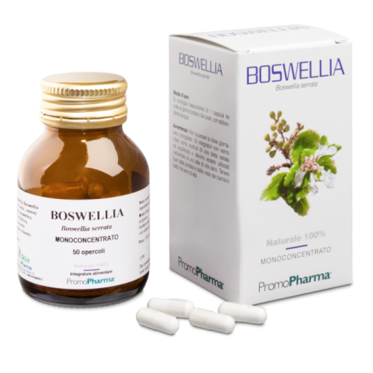 PromoPharma Boswellia Monoconcentrato Nahrungsergänzungsmittel Glutenfrei 50 Kapseln