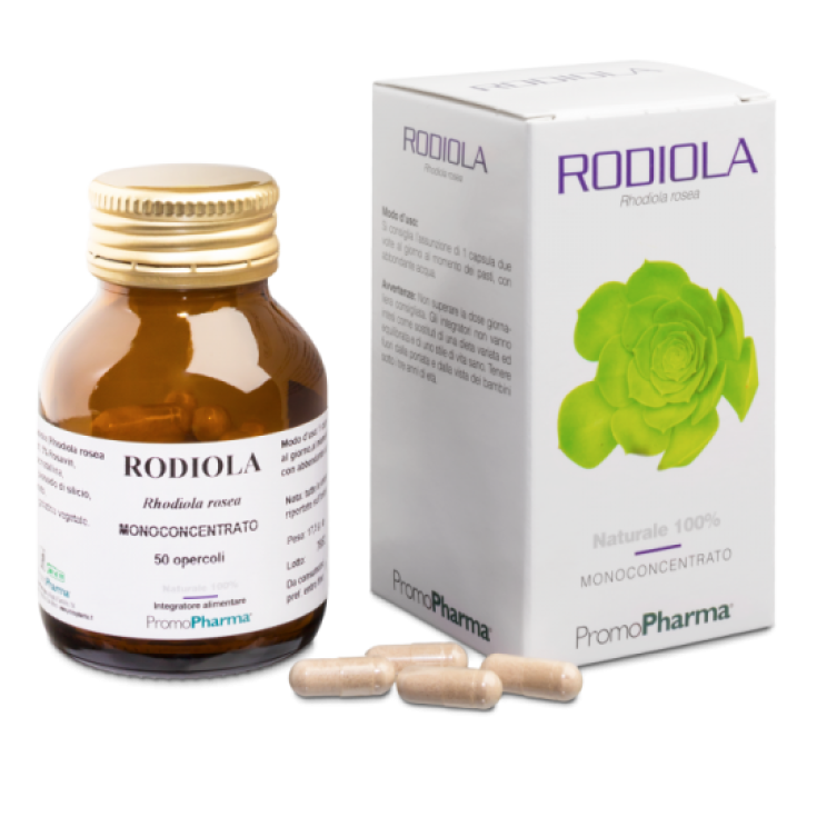 PromoPharma Rodiola Monoconcentrato Nahrungsergänzungsmittel 50 Kapseln