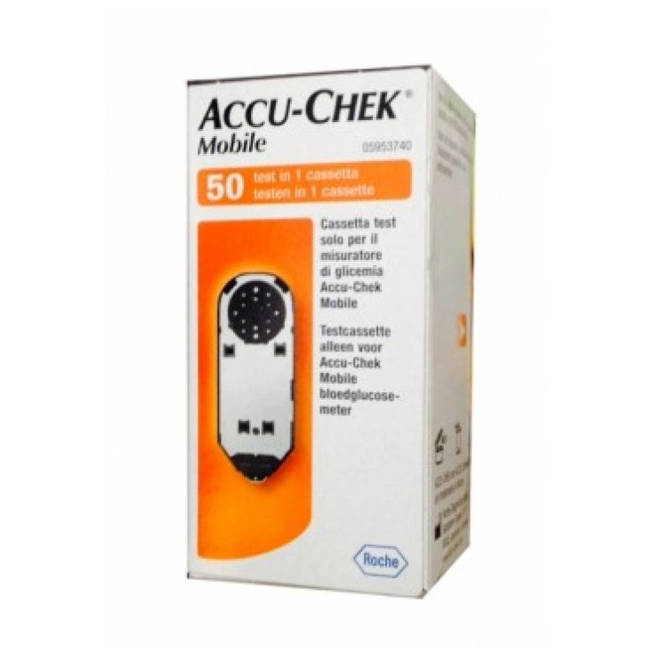 Roche Accu-Chek Mobiles Blutzuckermessgerät 50 Tests in einer Kassette