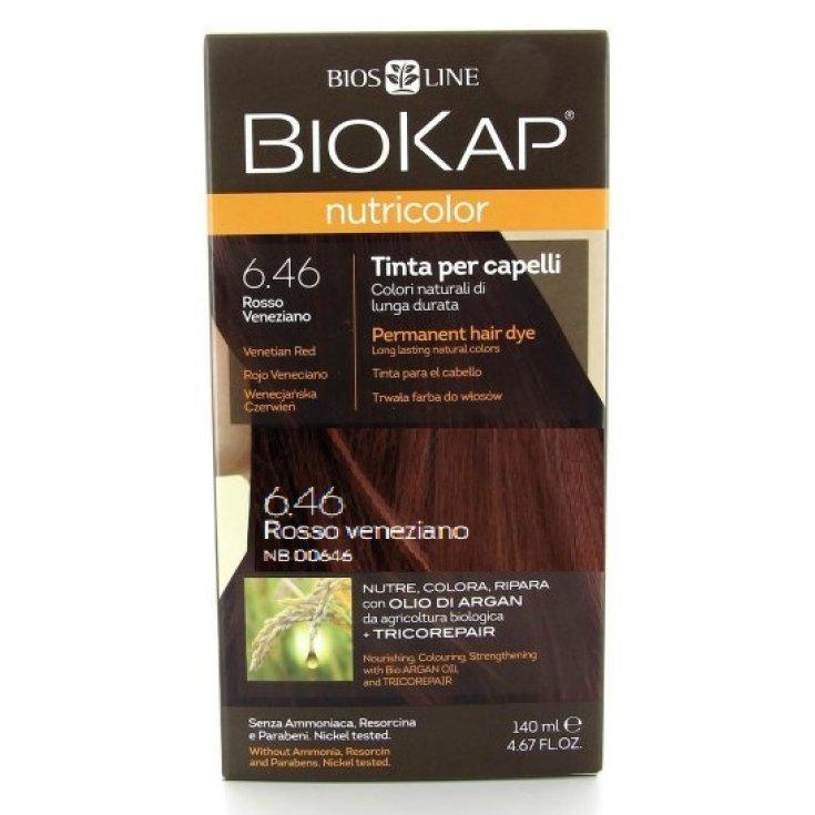 BiosLine Biokap Nutricolor Delicate Haarfarbe Coloration 6.46 New Venetian Red