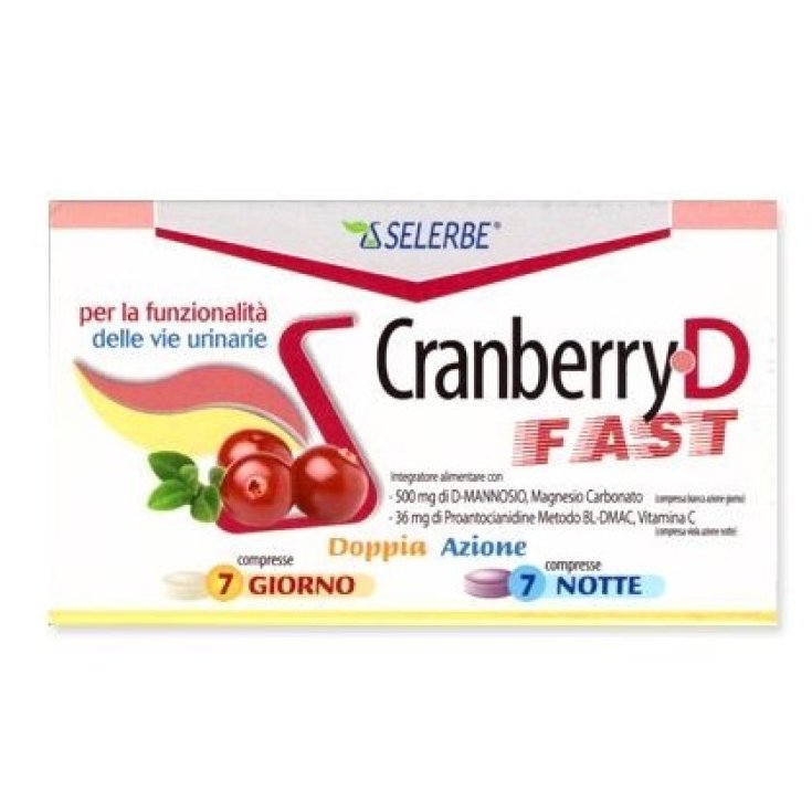 Selerbe Cranberry D-Fast Food Supplement 7 + 7 Tabletten Tag und Nacht