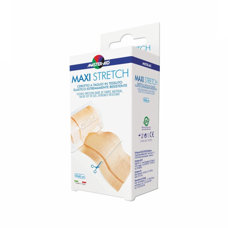 Master-Aid® Maxi Stretch Cut Patch aus extrem widerstandsfähigem, elastischem Stoff, 1 Stück, 50 x 6 cm