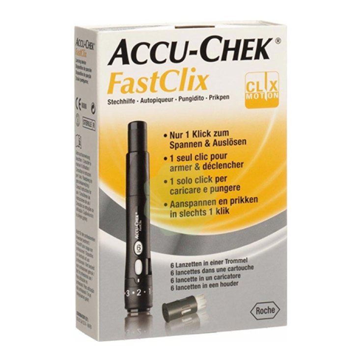 Roche Accu-chek Fastclix Stechhilfe-Stift mit Ladeset