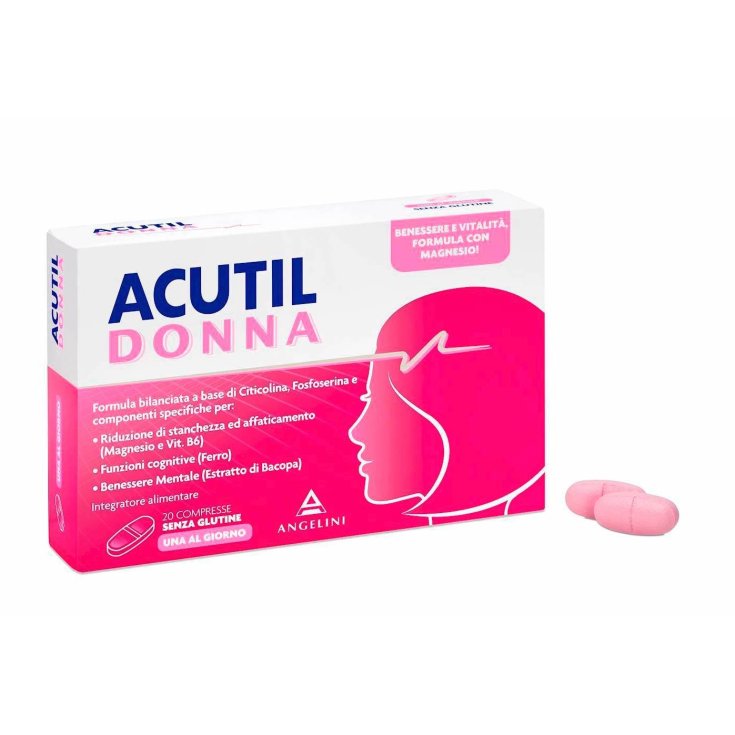 Angelini Acutil Woman Nahrungsergänzungsmittel Snza Gluten 20 Tabletten