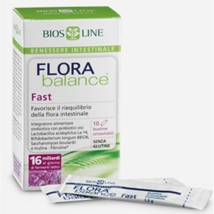 Bios Line Flora Balance Fast 16 Nahrungsergänzungsmittel 10 Beutel