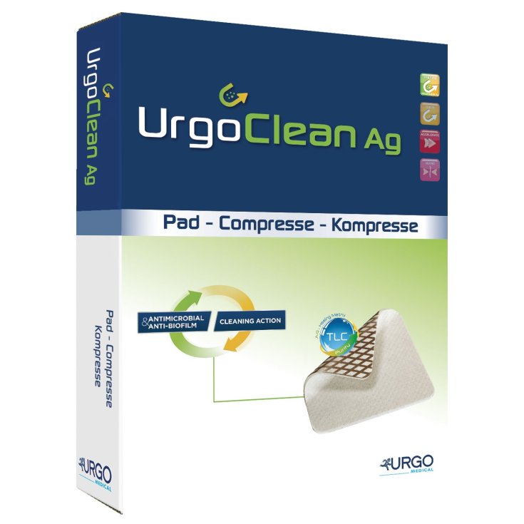 UrgoClean AG / Silber antibakterielle Wundauflagen 6x6cm 5 Wundauflagen