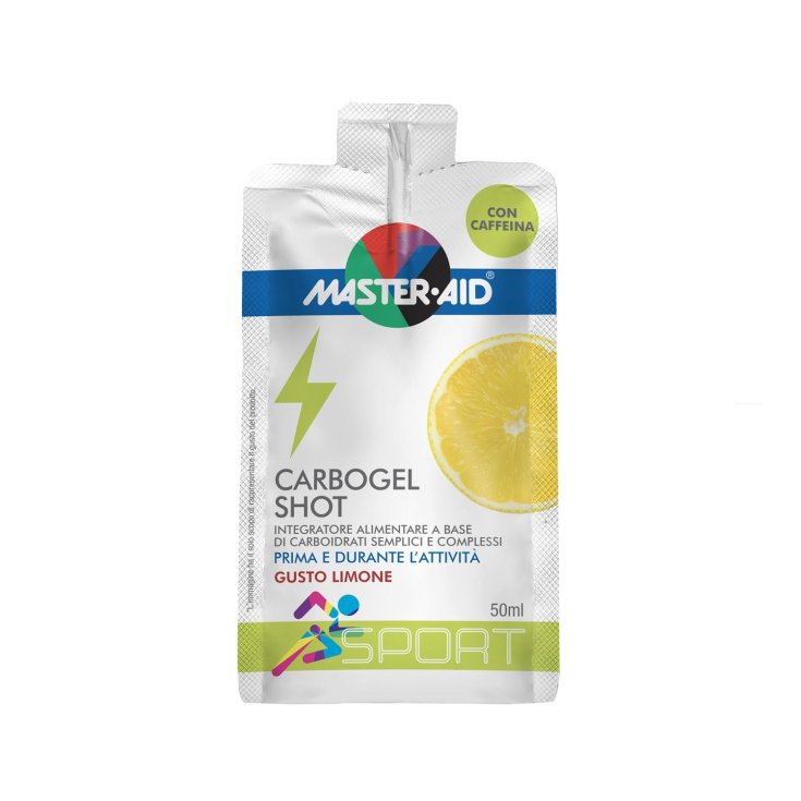 Master-Aid® Sport Carbogel Shot Nahrungsergänzungsmittel auf Basis einfacher und komplexer Kohlenhydrate mit Zitronengeschmack 50 ml