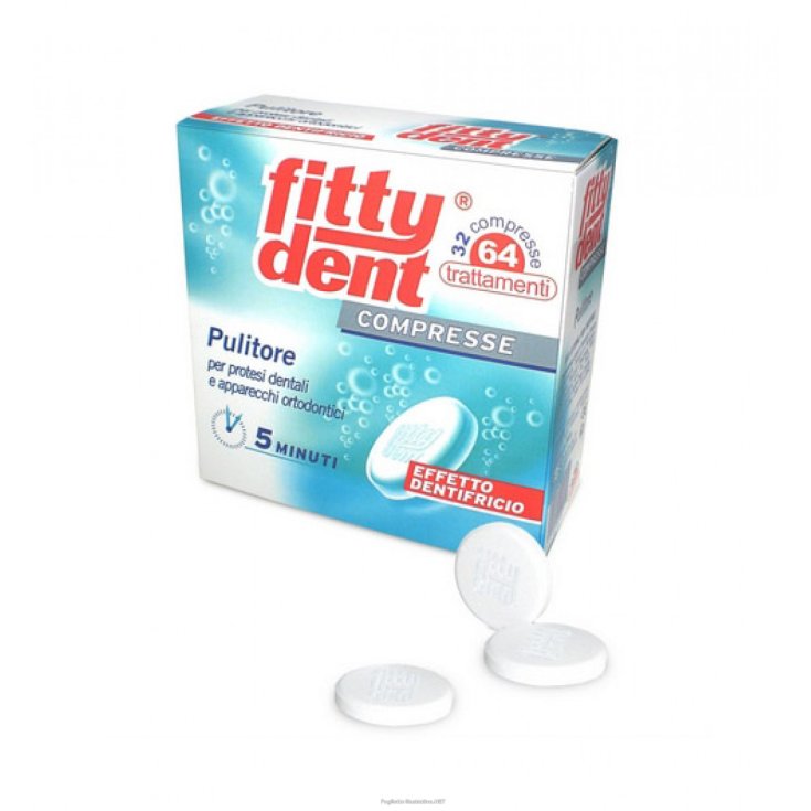 Fittydent Tabletten für Zahnprothetik und kieferorthopädische Geräte 32 Tabletten