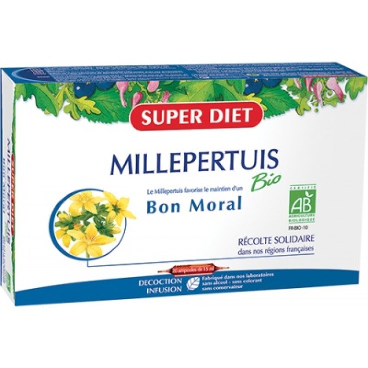 Superdiet Hypericum Bio Nahrungsergänzungsmittel 20 Ampullen 300ml
