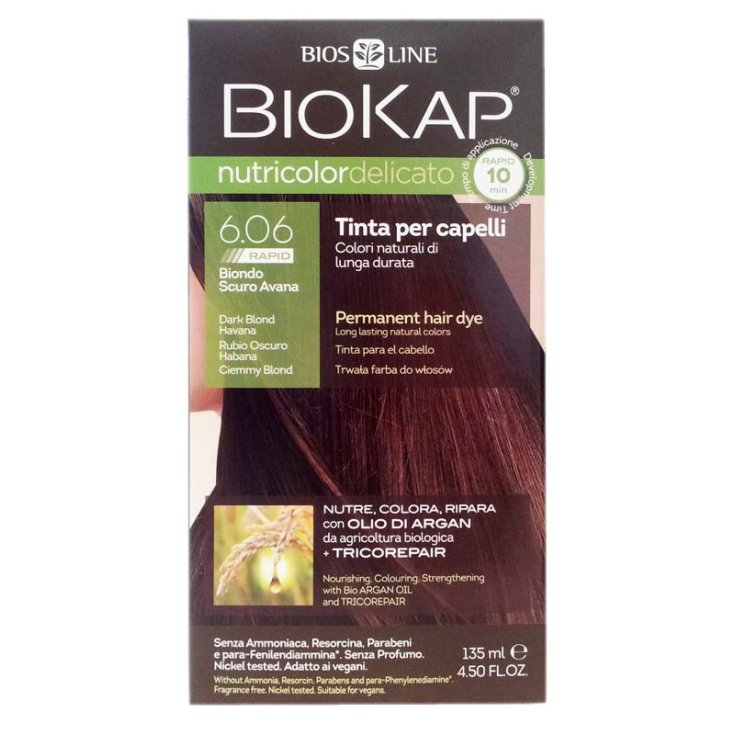 Bios Line Biokap Nutricolor Delicate Haarfarbe Coloration 6,06 Dunkles Havannablond