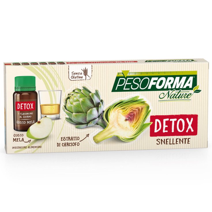 Nutrition Pesoforma Nature Detox Schlankheits-Nahrungsergänzungsmittel Glutenfrei 6Ampullen10ml