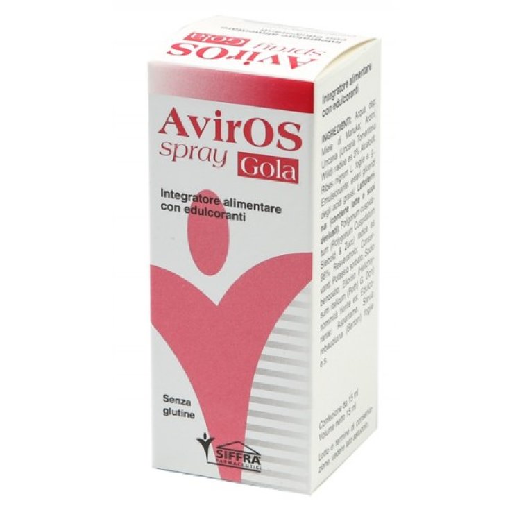 Siffra Farmaceutici AvirOS Spray Throat Nahrungsergänzungsmittel mit Süßungsmitteln 15 ml