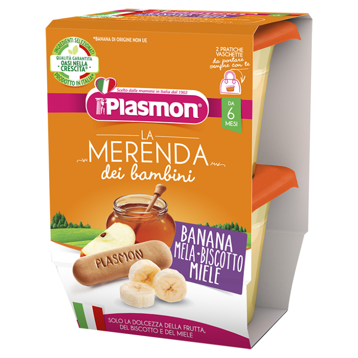 Plasmon Kindersnack Banane Apfelkeks Honig 2x120g