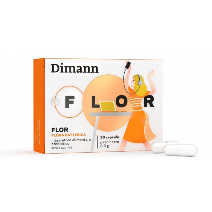 Dimann Flor Probiotisches Nahrungsergänzungsmittel 30 Kapseln