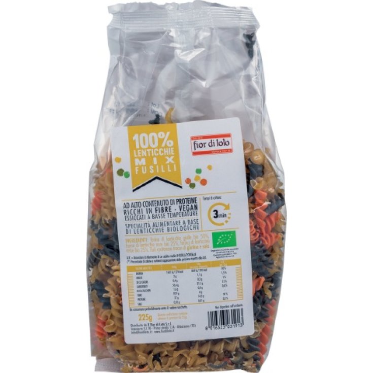 Fior Di Loto Bio-Linsen-Fusilli-Mix Glutenfrei 225g