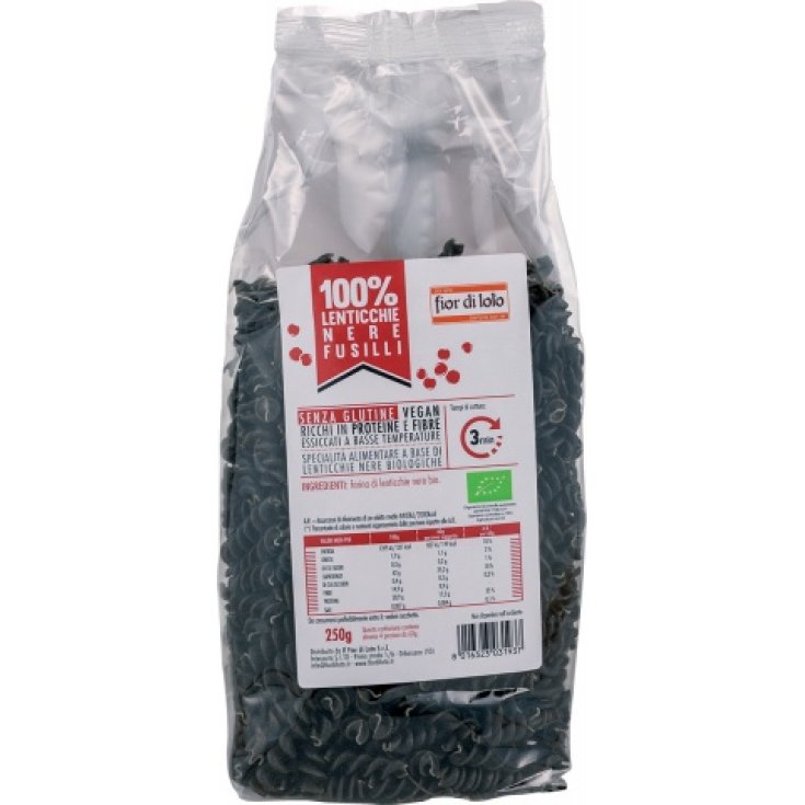 Fior Di Loto Bio Schwarze Linsen Fusilli