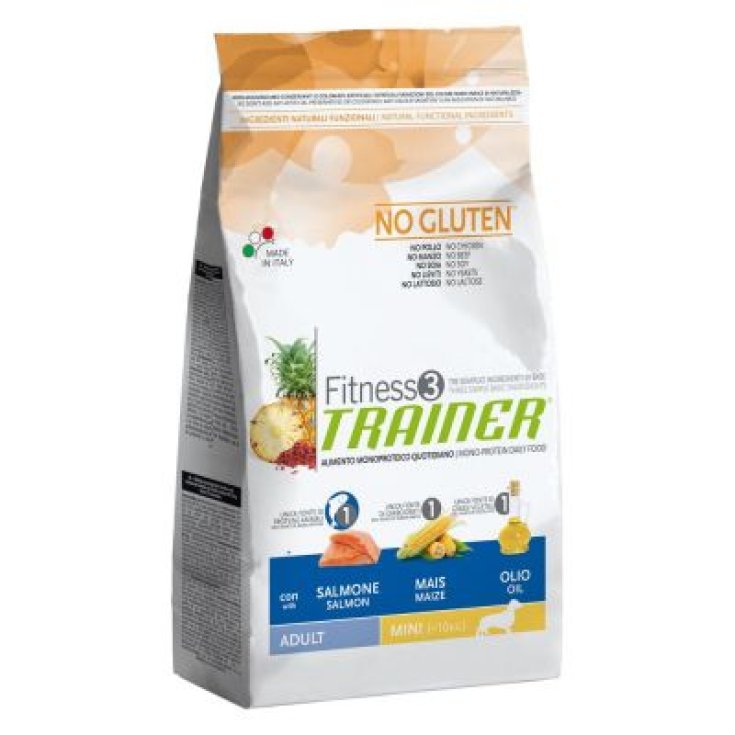 Trainer Fitness 3 Adult Mini Salmon Corn Oil Trockenfutter für Hunde glutenfrei 800g