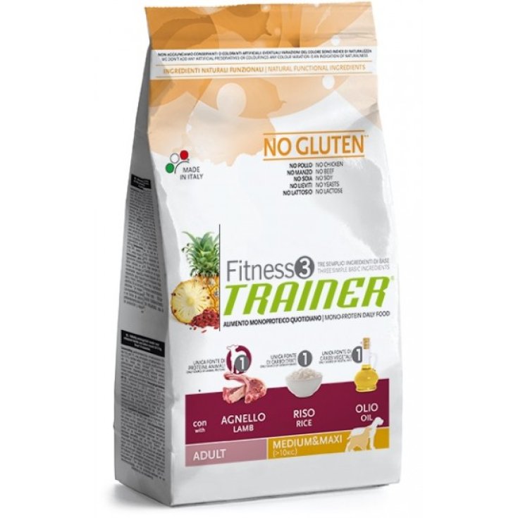 Trainer Fitness 3 Adult Medium / Maxi Glutenfreies Lamm & Reis Trockenfutter für ältere Hunde 12,5kg