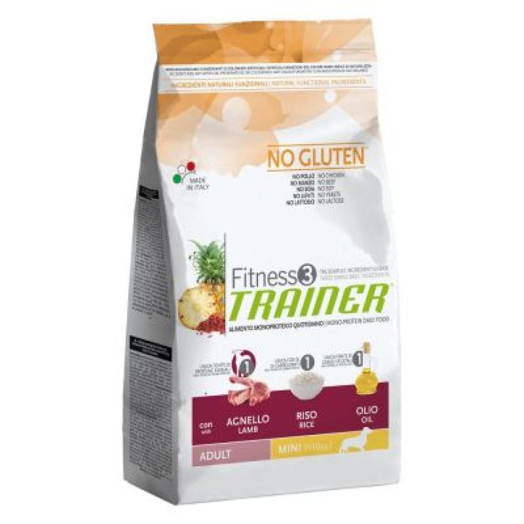 Trainer Fitness 3 Adult Mini Lamm Reisöl Trockenfutter für Hunde glutenfrei 150g