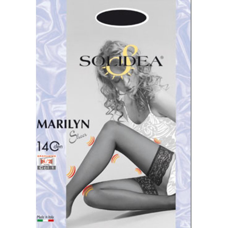 Solidea Marilyn Sheer 140 DEN halterlose Strümpfe Farbe Schwarz Größe 1-S 1 Stück