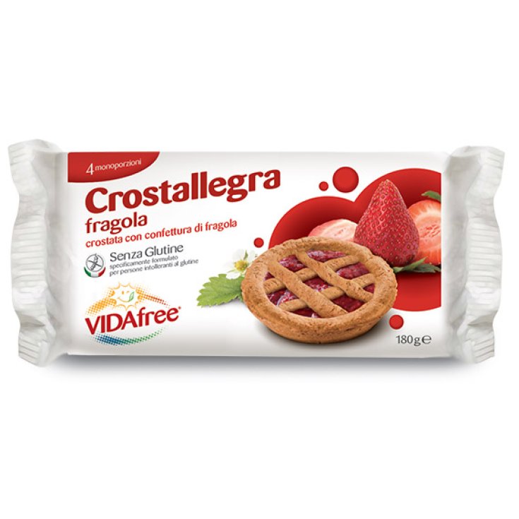 VidaFree Crostallegra Snack Erdbeergeschmack Glutenfrei 180g