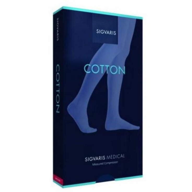 Sigvaris Cotton 2 AD Kniestrümpfe Geschlossene Spitze Natur Farbe Größe XL Normal Plus