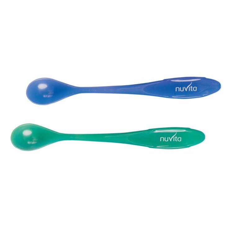 Nuvita Spoons Thermosensitive Farbwechselfarben Blau / Grün 2 Löffel