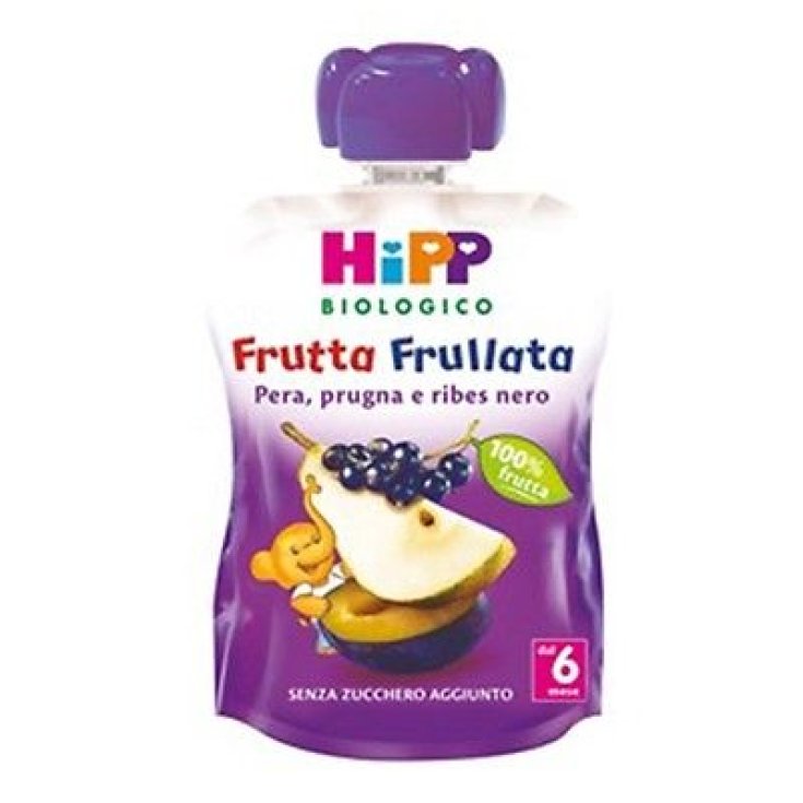 HiPP Bio Fruchtpüree Birne Pflaume Schwarze Johannisbeere 90g