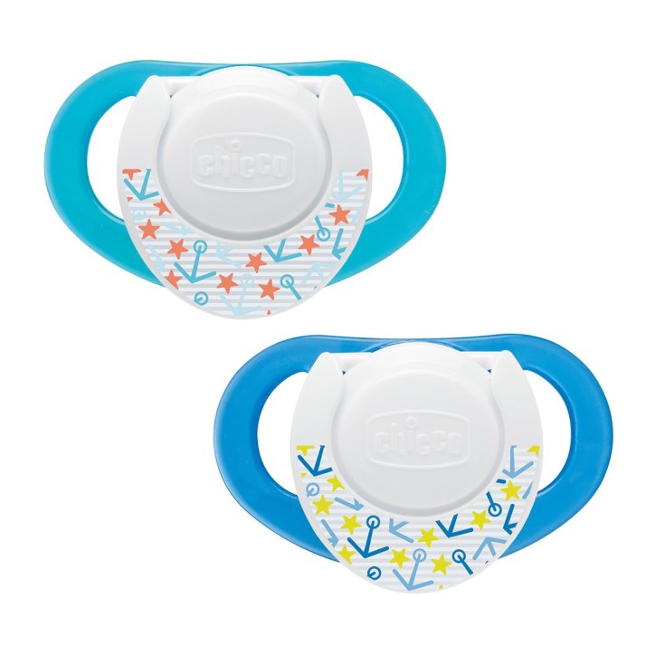 Chicco Physio Compact Baby Schnuller aus Silikon 6-12M 2 Stück