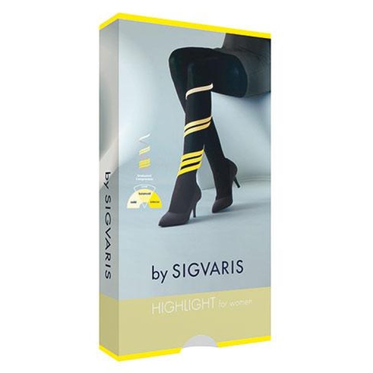 Sigvaris High Light für Damen Geschlossene Zehenstrumpfhose Farbe Haut Größe M Normal