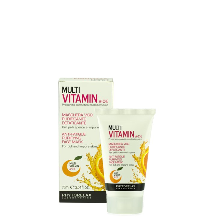 Phytorelax Multi Vitamin A + C + E Reinigende Anti-Müdigkeits-Gesichtsmaske 75ml
