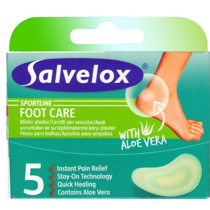 Salvelox Fußpflege mit Aloe Vera Patches 12x5cm 5 Stück