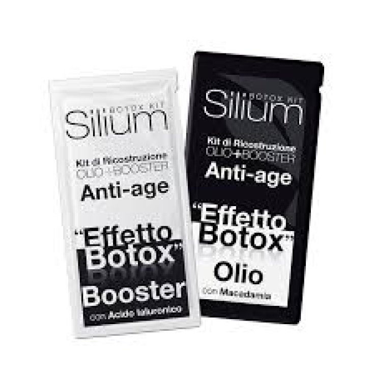 Silium Hair Reconstruction Kit - Öl + Booster mit Macadamia und Anti-Age-Hyaluronsäure 2 Beutel x12ml