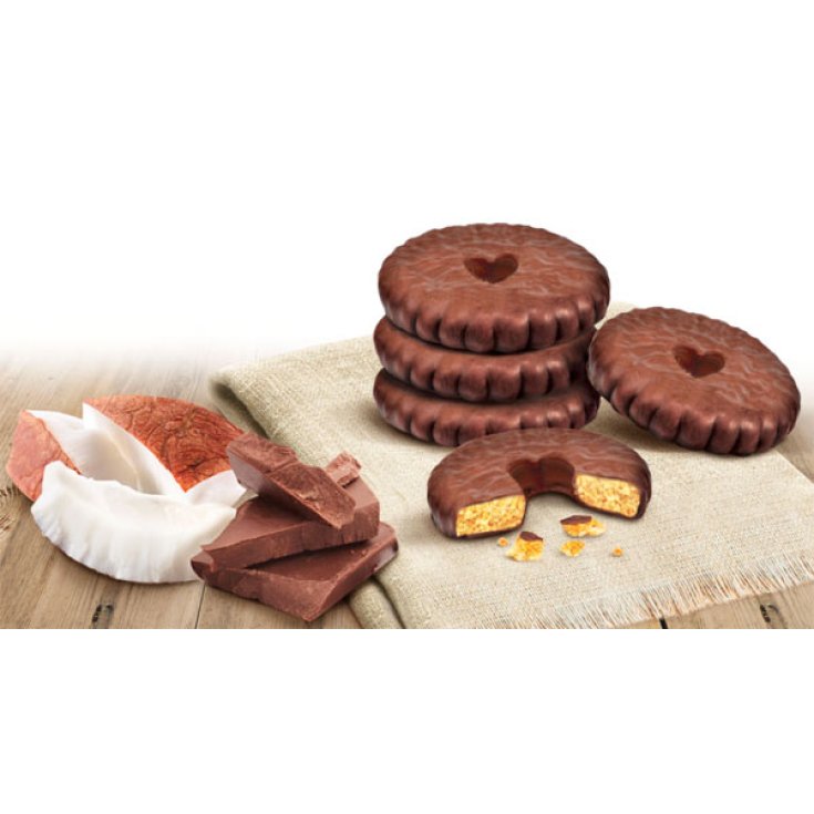 BonLife Biscosnack Blight Glutenfreie Kekse mit Kokosnuss und Schokolade 4x10g