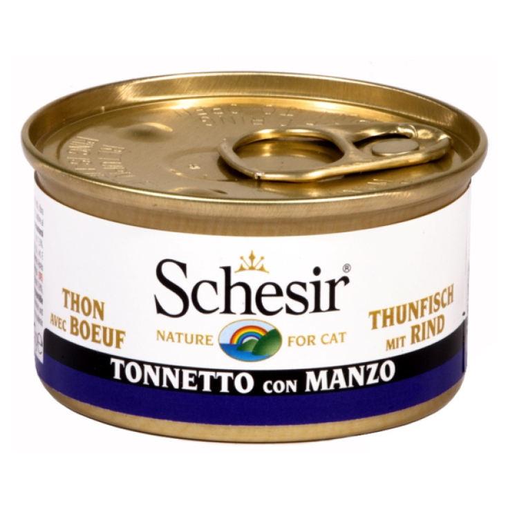 Schesir Tonnetto Rinderfilet Futtermittel für Tiere 85g