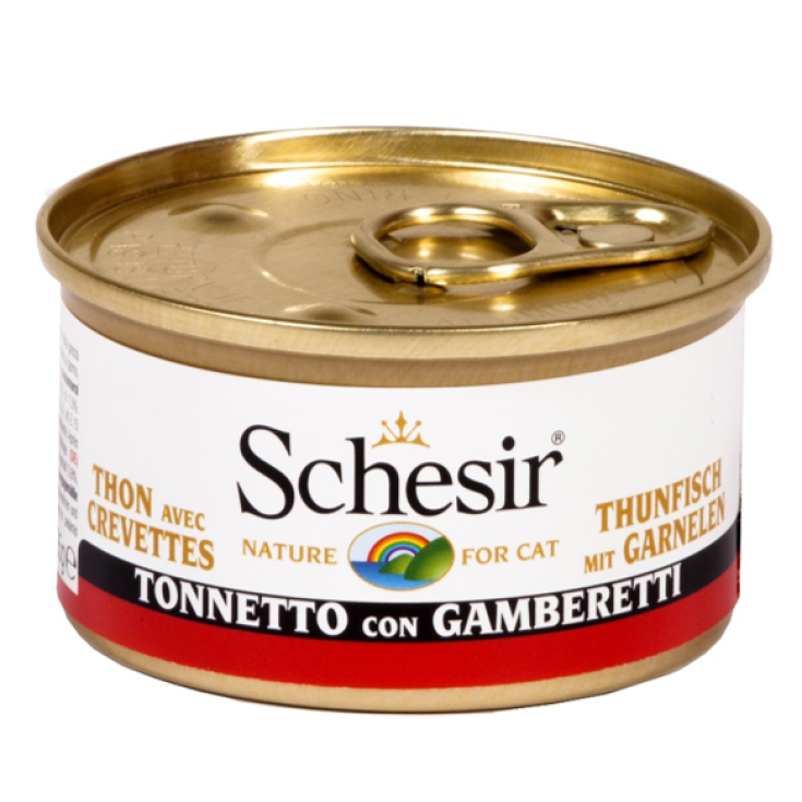 Schesir Thunfisch mit Garnelen Tierfutter 85g