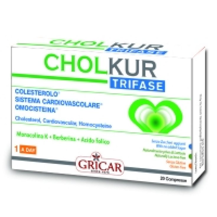 Gricar Cholkur Drei-Phasen-Nahrungsergänzungsmittel 20 Tabletten