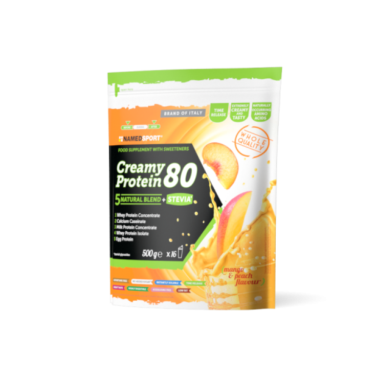 Named Creamy Protein 80 Mango Peach Nahrungsergänzungsmittel 500g
