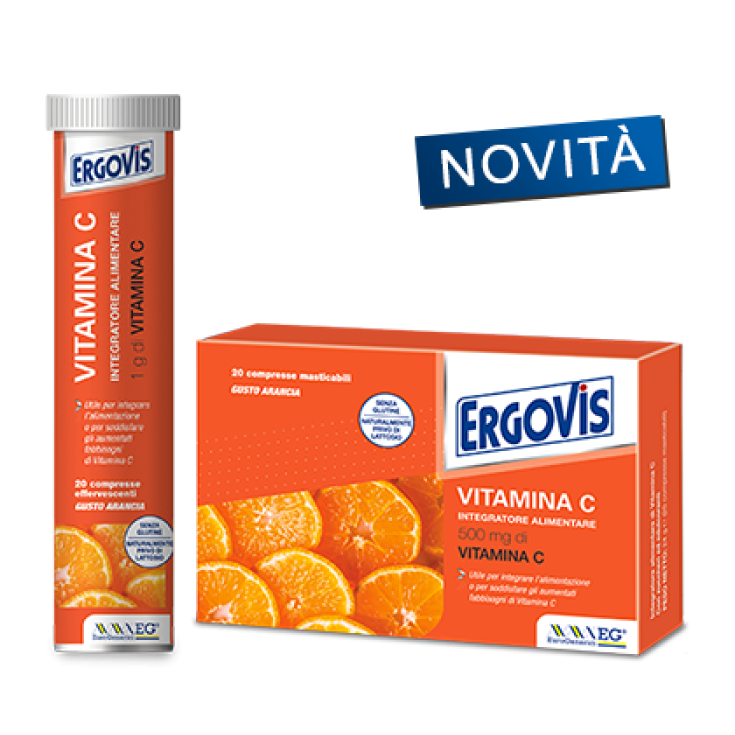 Ergovis Vitamin C Nahrungsergänzungsmittel 500mg 20 Kautabletten