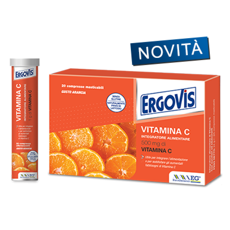 Ergovis Vitamin C 1000mg Nahrungsergänzungsmittel 20 Brausetabletten