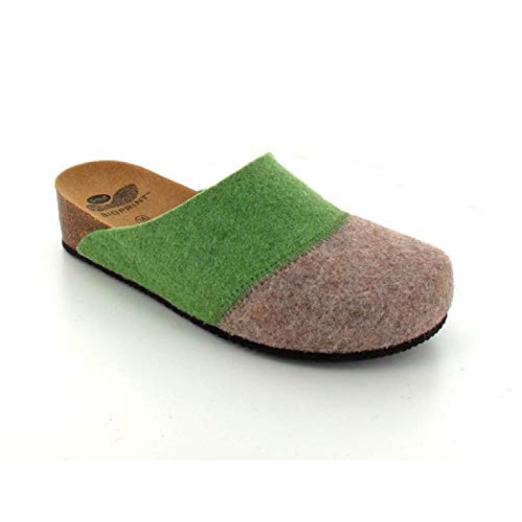Scholl Flaine Filzschuh Haselnuss und Grün Farbnummer 36