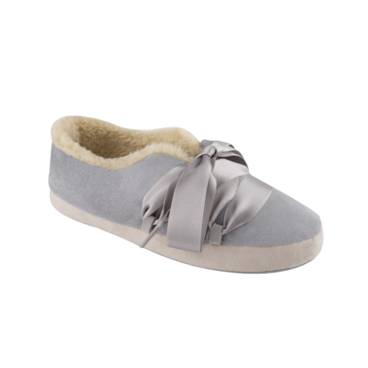 Dr. Scholl Frou Frou Mikrofaserschuhe Grau und Creme Farbe Nr. 38