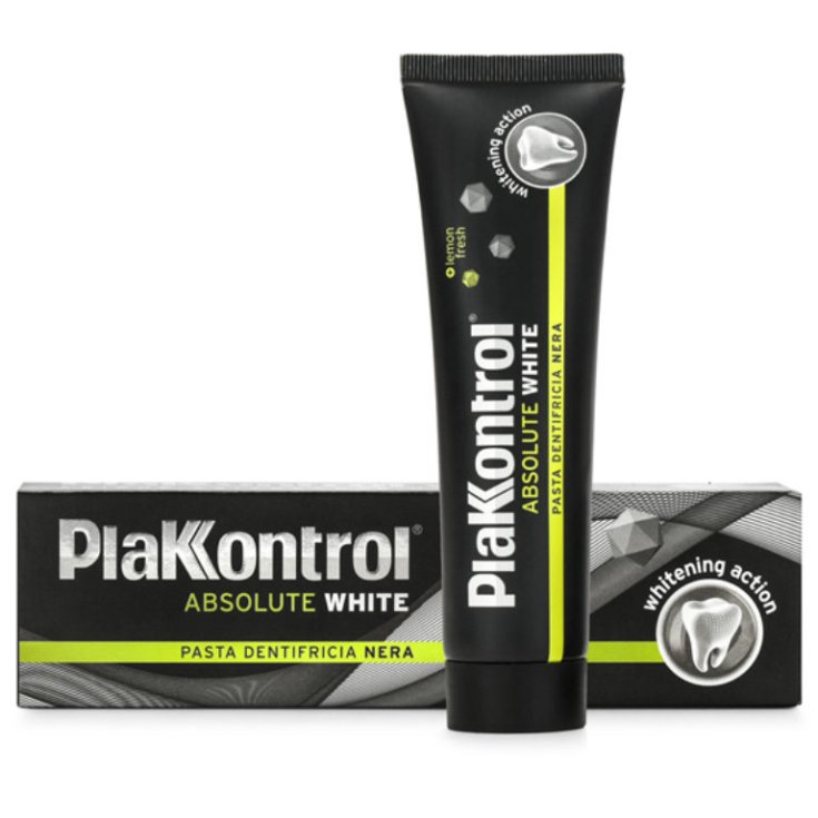 Plakkontrol Absolute White Black Zahnpasta mit aufhellender Wirkung 75ml