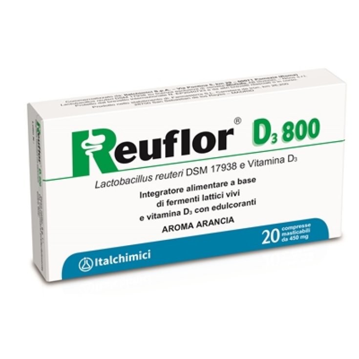 ItalChimici Reuflor D3 800 Nahrungsergänzungsmittel 20 Tabletten