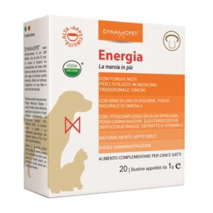 Dynamopet Energia Nahrungsergänzungsmittel für Hunde und Katzen 20 Beutel x1g