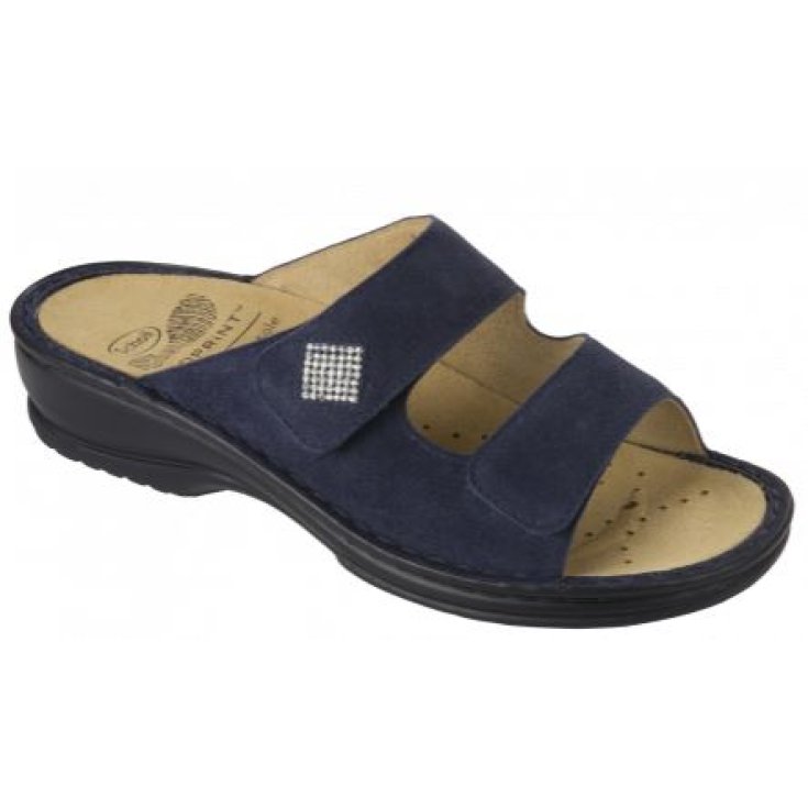 Scholl Atria Suede Damen Slipper Marineblau 40